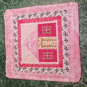 Handcrafted baby blanket carrier cover or wall decor